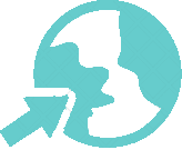 Mouse arrow over globe